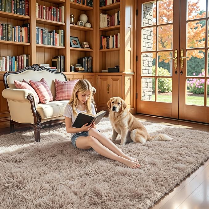 Fluffy Rug Shag Area Rug, Living Room and Home Office - Image 5