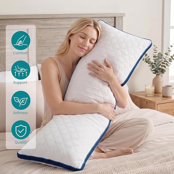 Oubonun Premium Adjustable Loft Quilted Body Pillows - Image 2