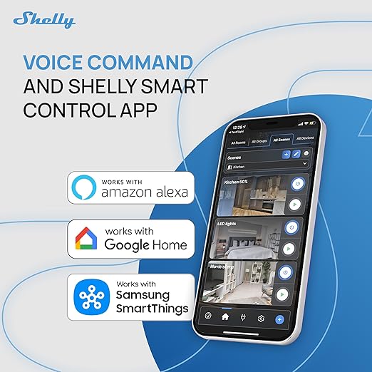 Shelly Pro RGBWW PM | Wi-Fi & LAN Smart Remote Control for RGBW Led Strips with Power Metering | Home Automation | No Hub | Compatible with Alexa & Google Home | iOS Android App | Dimming Control