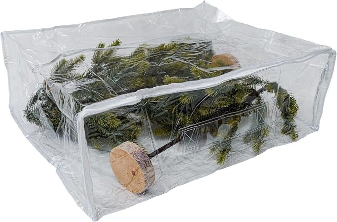 Set of 5 Clear Vinyl Zippered Storage Bags 22 x 18 x 7.5 Inch - Image 8