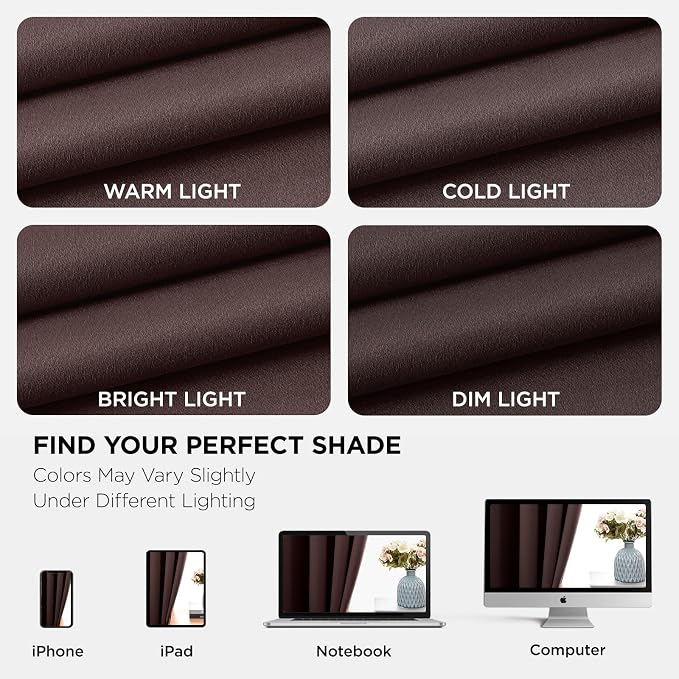 Joydeco Blackout Curtains 72 Inch Length 2 Panels Set, Thermal Insulated Long - Image 8