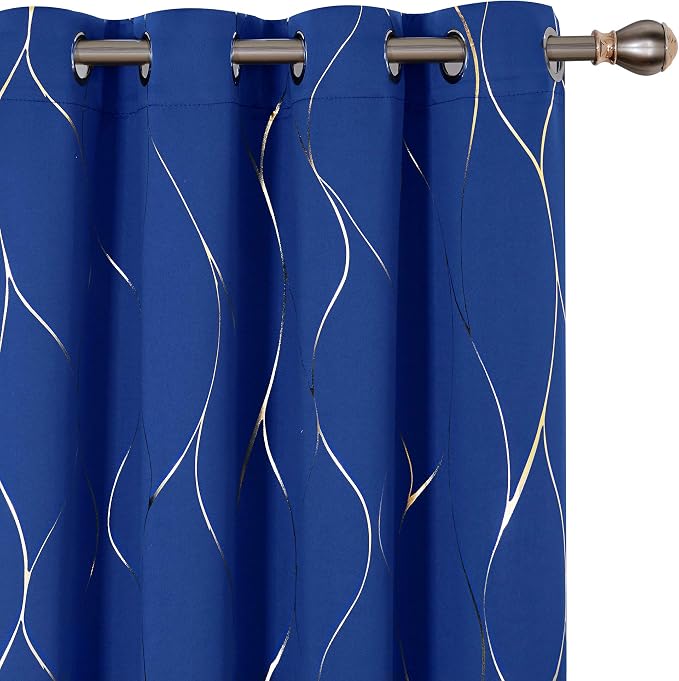 Deconovo Curtains for Living Room, Pattern Blackout Curtains 45 Inches Long | by Unknown