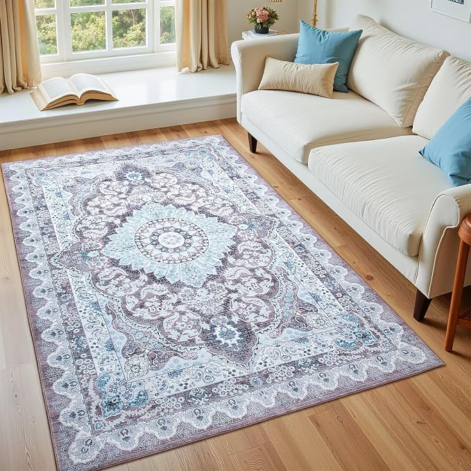 Macgace Washable Vintage Area Rug - Image 2