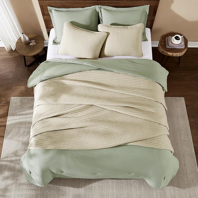 King Size Quilt-Lightweight Bedspreads Beige King Quilt Bedding Set | Soft - Image 6