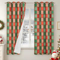 Red Green Plaid Blackout Curtains by Lajode