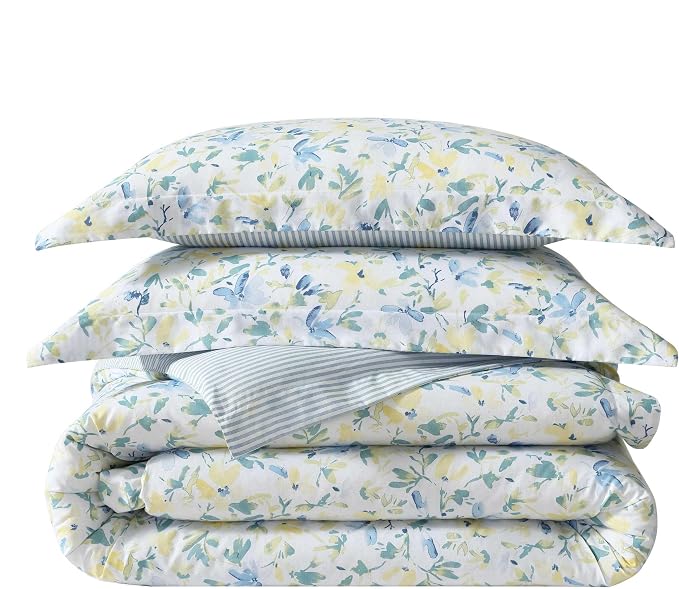 Laura Ashley - Twin Comforter, Soft Reversible Bedding Set, Includes Matching - Image 2