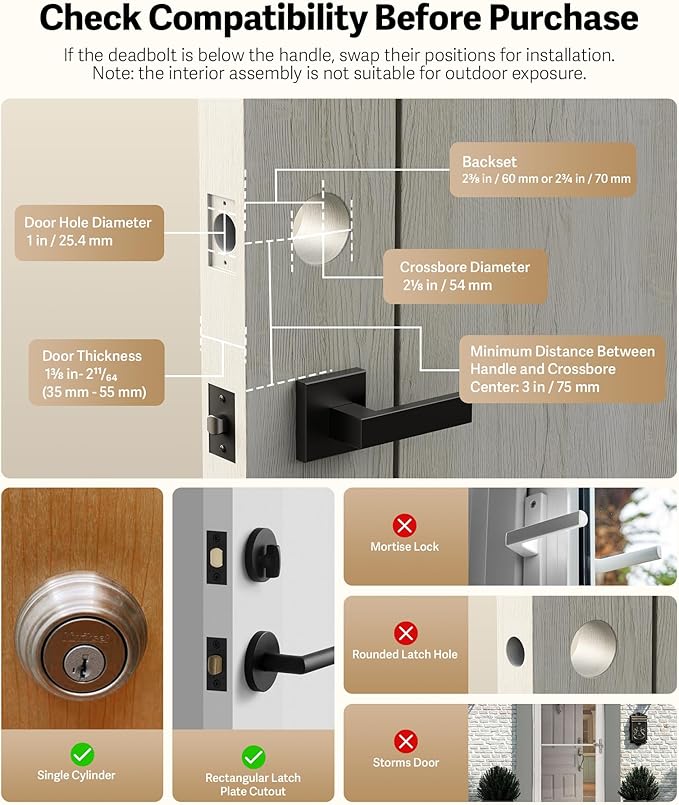 Lockin Veno Pro Smart Deadbolt Lock with 2K 180° Security Camera & Video Doorbell, AI Local Storage, Palm Vein & Fingerprint Keyless Entry, Front Door Smart Lock with Built-in Wi-Fi, App Control