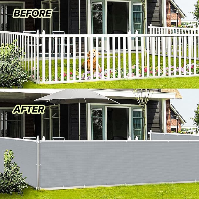 LOVE STORY 3' x 10' Balcony Privacy Screen Cover - Image 4