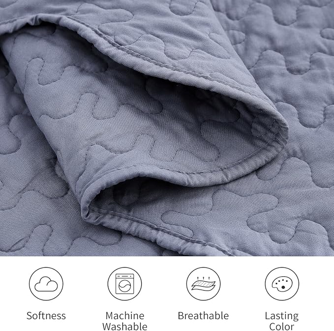 Cmfshape Oversized Floral Embroidery Quilt Set, 3 Pieces Super King Quilt - Image 5