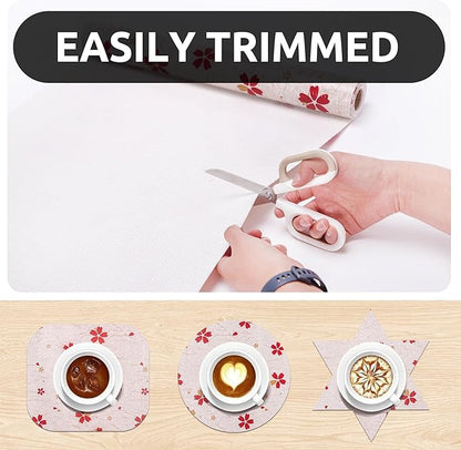 RAY STAR 12X120 Inch Shelf Liner for Kitchen Cabinets, Non-Adhesive Cabinet Liner Washable, PVC Drawer Liner for Dresser Non-Slip Bathroom (Red Floral)(3 Roll)