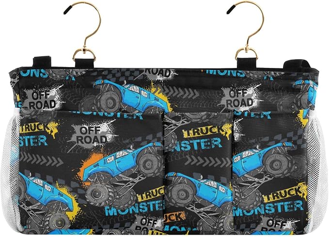 Monster Truck tag8 Bedside Caddy Storage Bag Bedside Organizer - Image 2