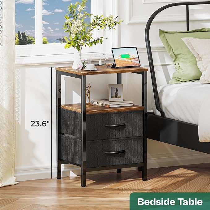 Huuger Nightstands Set of 2, End Tables - Image 3