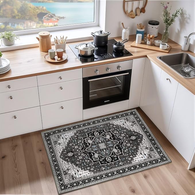 Macgace Washable Vintage Small Area Rug - Image 3