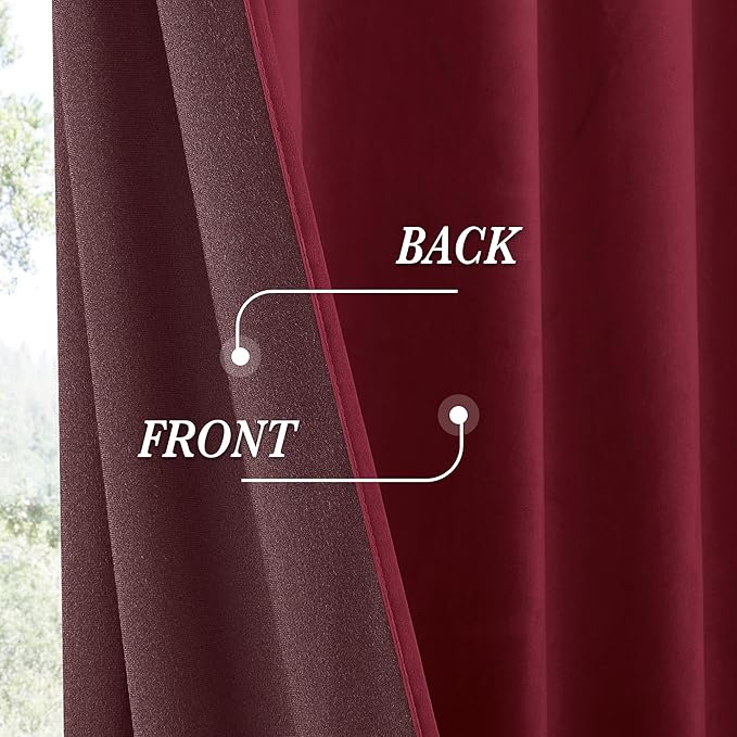 RYB HOME Velvet Room Darkening Curtains - Image 5