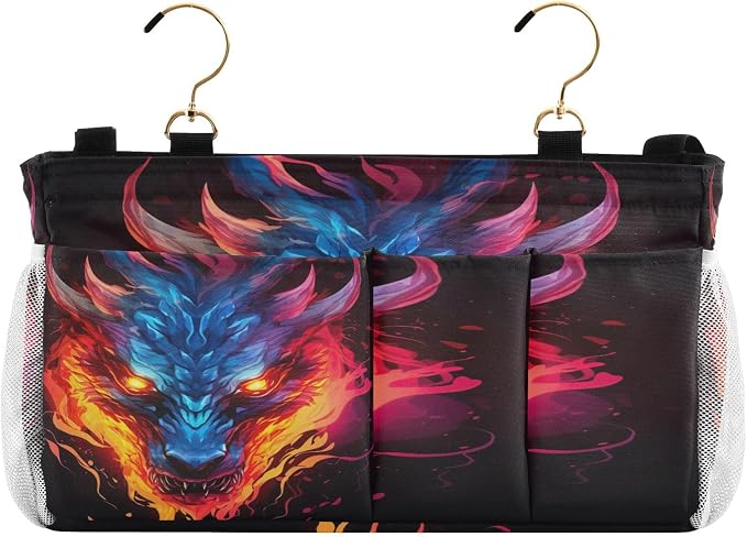 Dragon Fire tag8 Bedside Caddy Storage Bag Bedside Organizer - Image 2