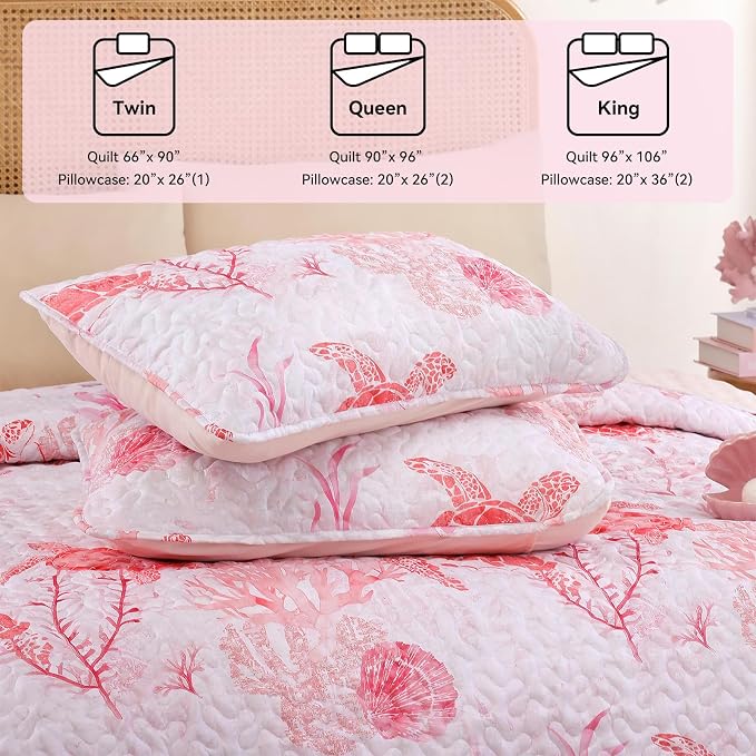 weigelia Coastal Quilt Bedding Set King Size - Image 6