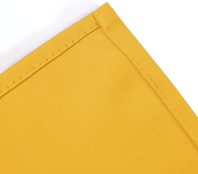 Yellow Thermal Blackout Curtains/42 x 72 Inch/Set of 2 Panels Room Darkening - Image 8