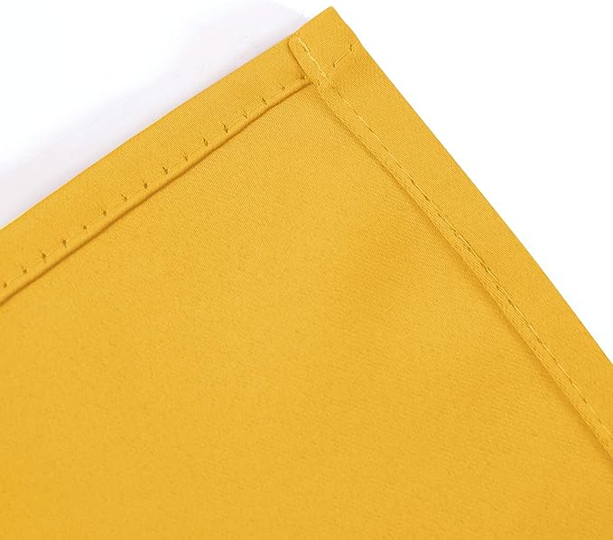 Yellow Blackout Curtains 34 x 54 Inch Length/Set of 2 Curtain Panels/Thermal - Image 7