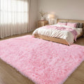 5x8 Pink Fluffy Shag Rug for Girls Bedroom, Plush Washable Carpet | Area Rug by KICHOWUA