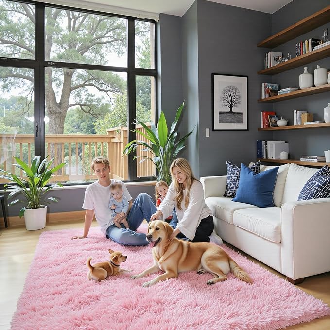 4x6 Area Rugs for Bedroom, Indoor Aesthetic Small Rug for Living Room Bedroom by Junhejiamei