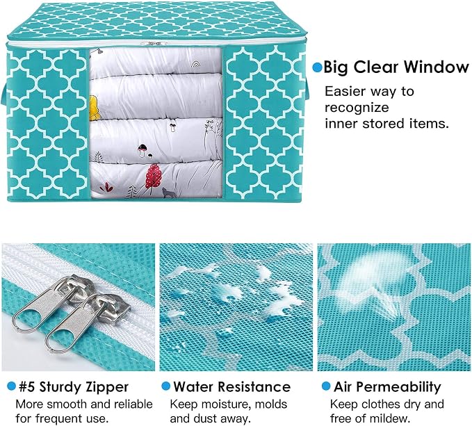 Storage Bags 100L 6Pack Clothes Organization and Storage Containers | Large - Image 3