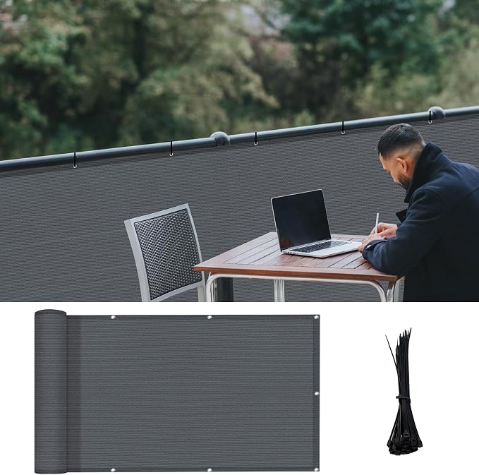 LOVE STORY 3' x 6' Balcony Privacy Screen Cover - Image 6