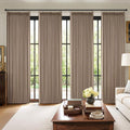 MIULEE Pinch Pleated 100% Blackout Curtains 40"x96" Long Linen 4 Panels Set | by MIULEE