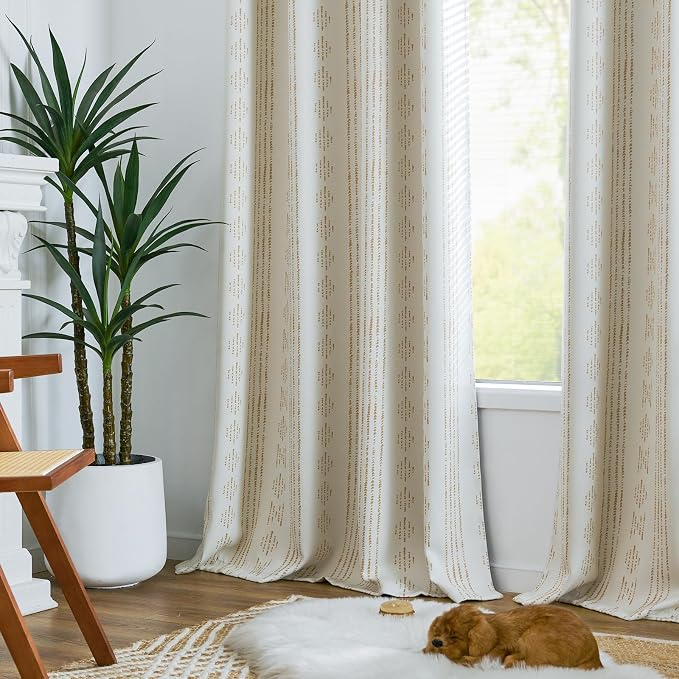 jinchan 95% Blackout Boho Curtain 84 Inches Long - Image 6