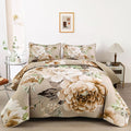 WONGS BEDDING Fall Quilt King Size, Soft Microfiber Reversible Bed Cover Set by WONGSBEDDING