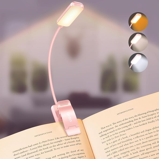 Gritin 9 LED Rechargeable Book Light by Gritin