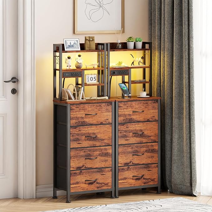 Night Stand Set 2, LED Nightstand - Image 2