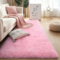 KCHOWUA Pink Fluffy Fuzzy Rug 2x6, living room, kids room, and dorm by KICHOWUA