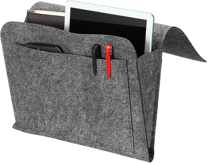uxcell 4 Pockets Bedside Caddy, Bed Hanging Storage Bag Holder by uxcell