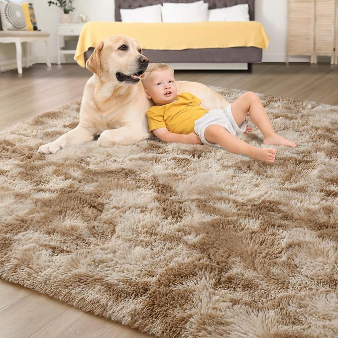 Area Rugs 9x12 for Living Room, Super Soft Fluffy Rugs for Bedroom, Modern - Image 4