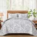 WONGS BEDDING Botanical Twin Bedding Quilt Set, Polyester Coverlet, Breathable by WONGSBEDDING