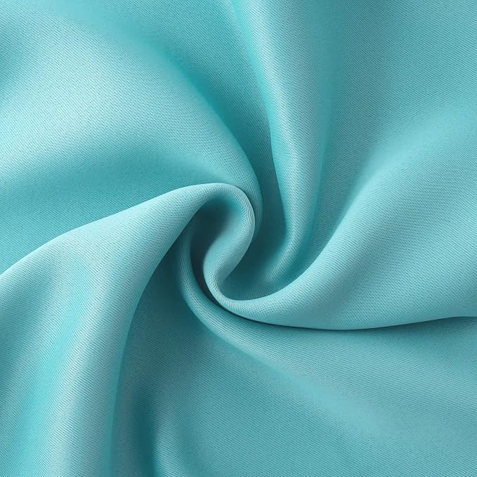 BGment Aqua Blackout Curtains 40 Inch Length - Image 7