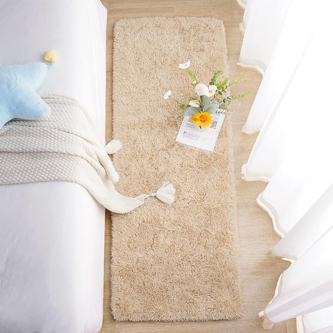 Chicrug Soft Runner Rugs for Bedroom Living Room Plush Fluffy Rug 3x10 | Shag - Image 5