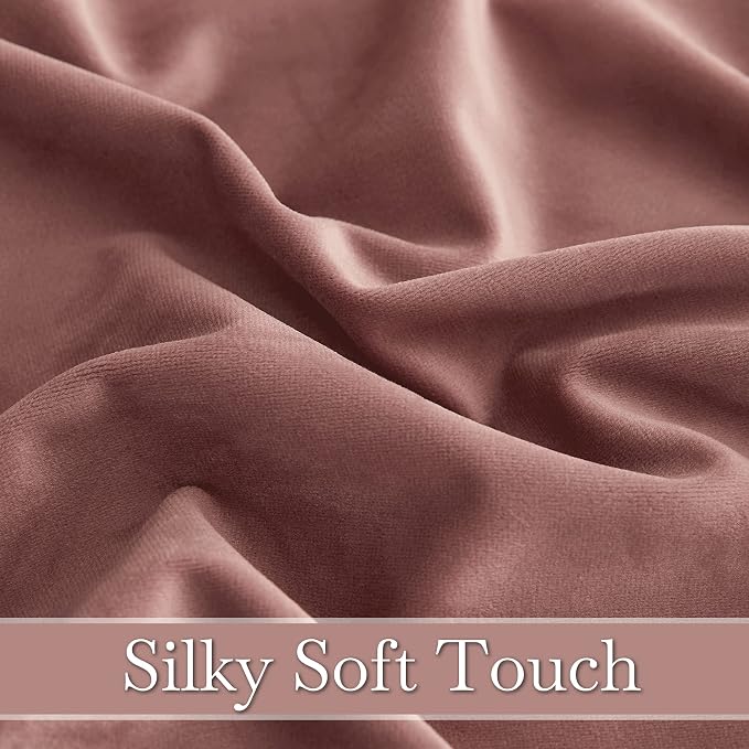 RYB HOME Wild Rose Velvet Curtains 84 inches - Image 5