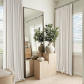 RYB HOME Natural Pinch Pleated Linen Curtains, 100% Blackout Thermal Insulated by RYBHOME
