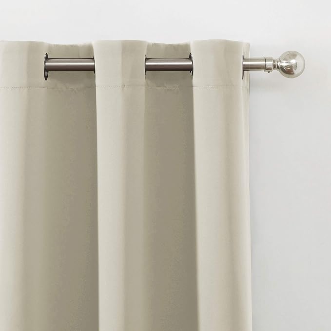 Light Beige Thermal Blackout Curtains/42 x 72 Inch/Set of 2 Panels Room - Image 7