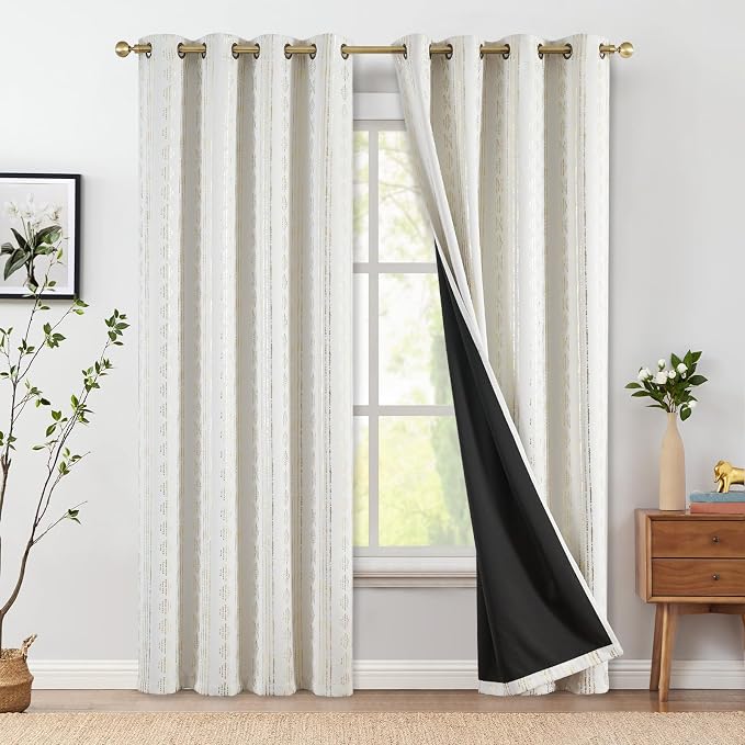 jinchan Boho Blackout Curtains 90 Inches Long - Image 2