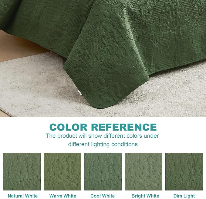 Hansleep Olive Green Quilt Queen Size - Image 7