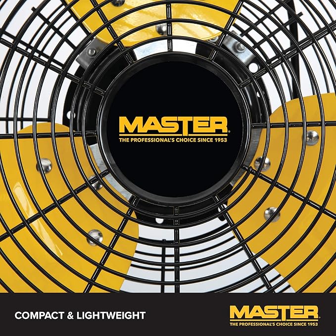 Master 20" Industrial High Velocity Floor Fan with 3 Speed Settings. Use for Shop, Garage or Warehouse. All Metal Construction (MAC-20F)
