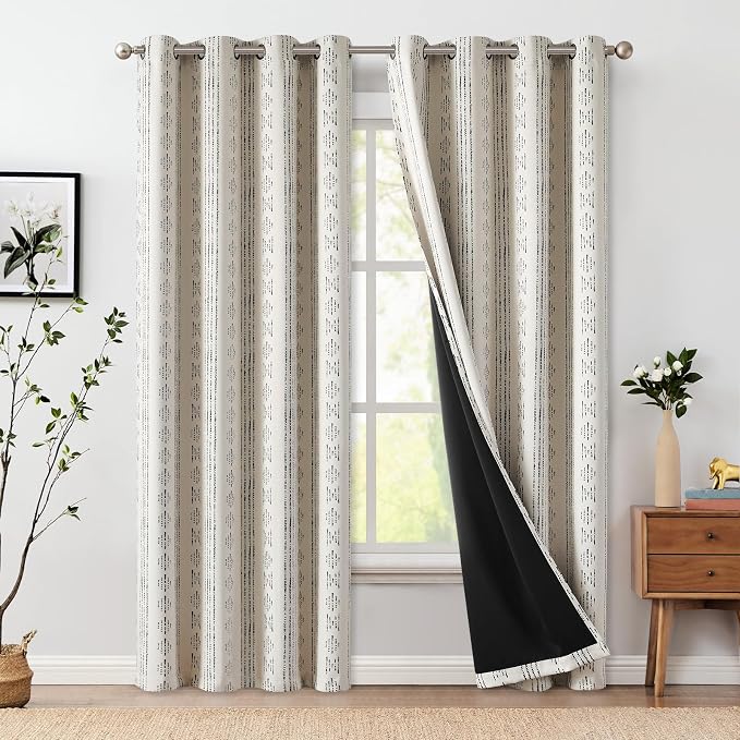 jinchan Boho Blackout Curtains 84 Inches Long by JINCHAN