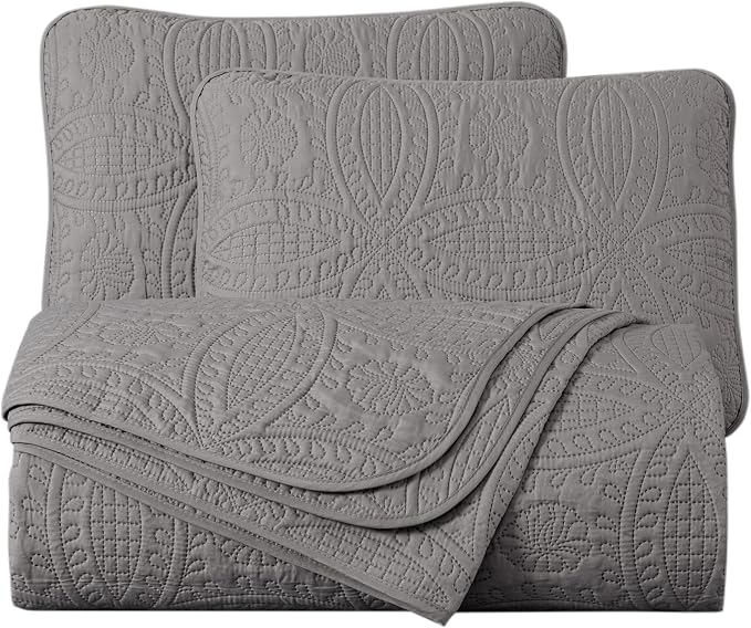 Chezmoi Collection Austin 3-piece Oversized Bedspread Coverlet Set - Image 9
