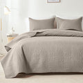 akkialla Taupe Twin Quilt Set, Ultrasonic Lightweight Bedspread Coverlet by akkialla