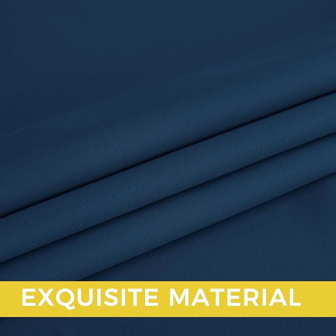 NICETOWN Morrocan Blue Room Darkening Curtains 72 Inches Long 2 Panels - Image 5
