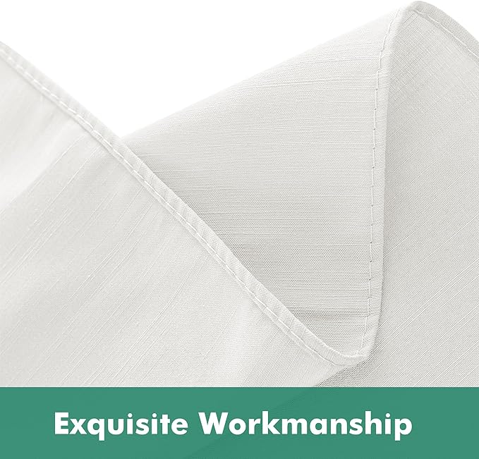 Biscaynebay Wrap Around Bed Skirts with Split Corners for Twin/Twin XL Beds 15" Drop, Ivory Adjustable Elastic Dust Ruffles Easy Fit Wrinkle Resistant Silky Luxurious Fabric Machine Washable