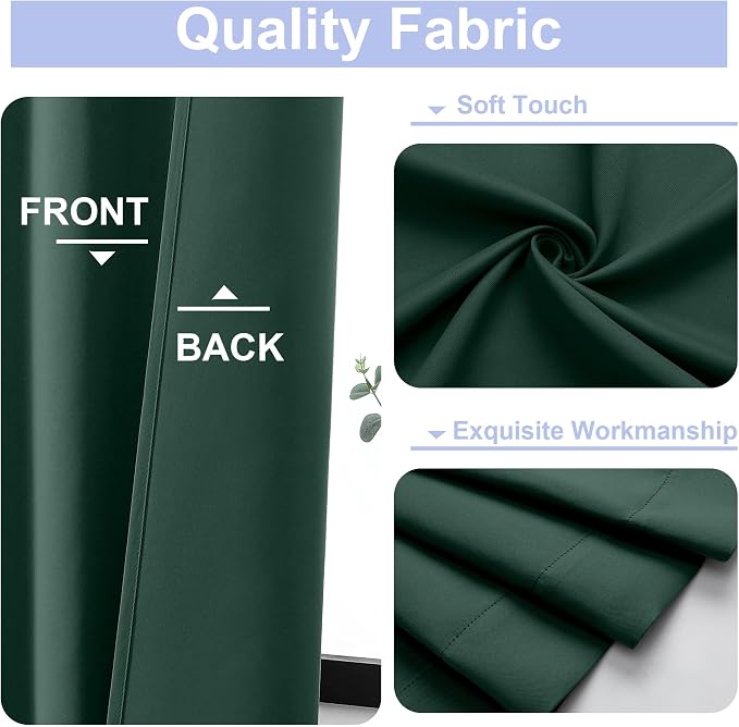 Simplebrand Ava Ever Green Blackout Curtains - Image 3