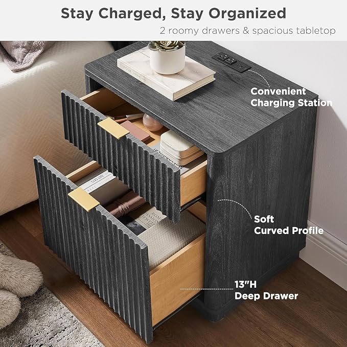 T4TREAM 23'' Fluted Nightstand - Image 3